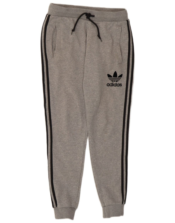 Adidas Mens Graphic Tracksuit Trousers Joggers Medium  Grey Cotton