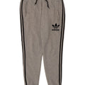 Adidas masculino gráfico calças de treino joggers algodão cinza médio