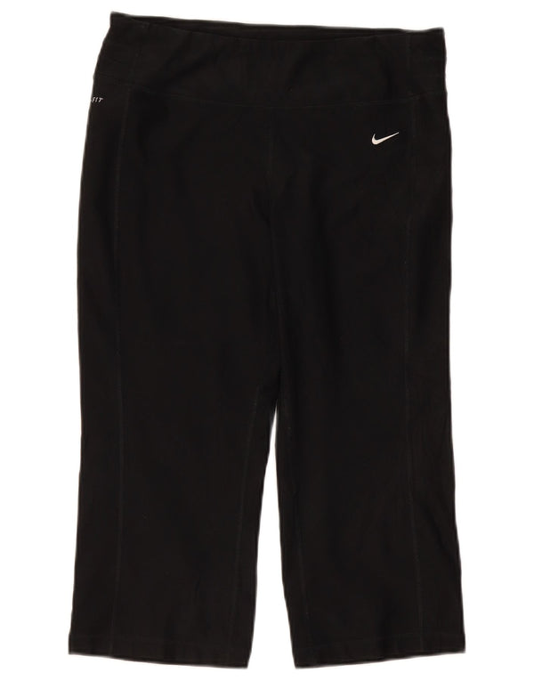 Nike Womens Capri Leggings Médio W30 L19 Preto Poliéster Esportes