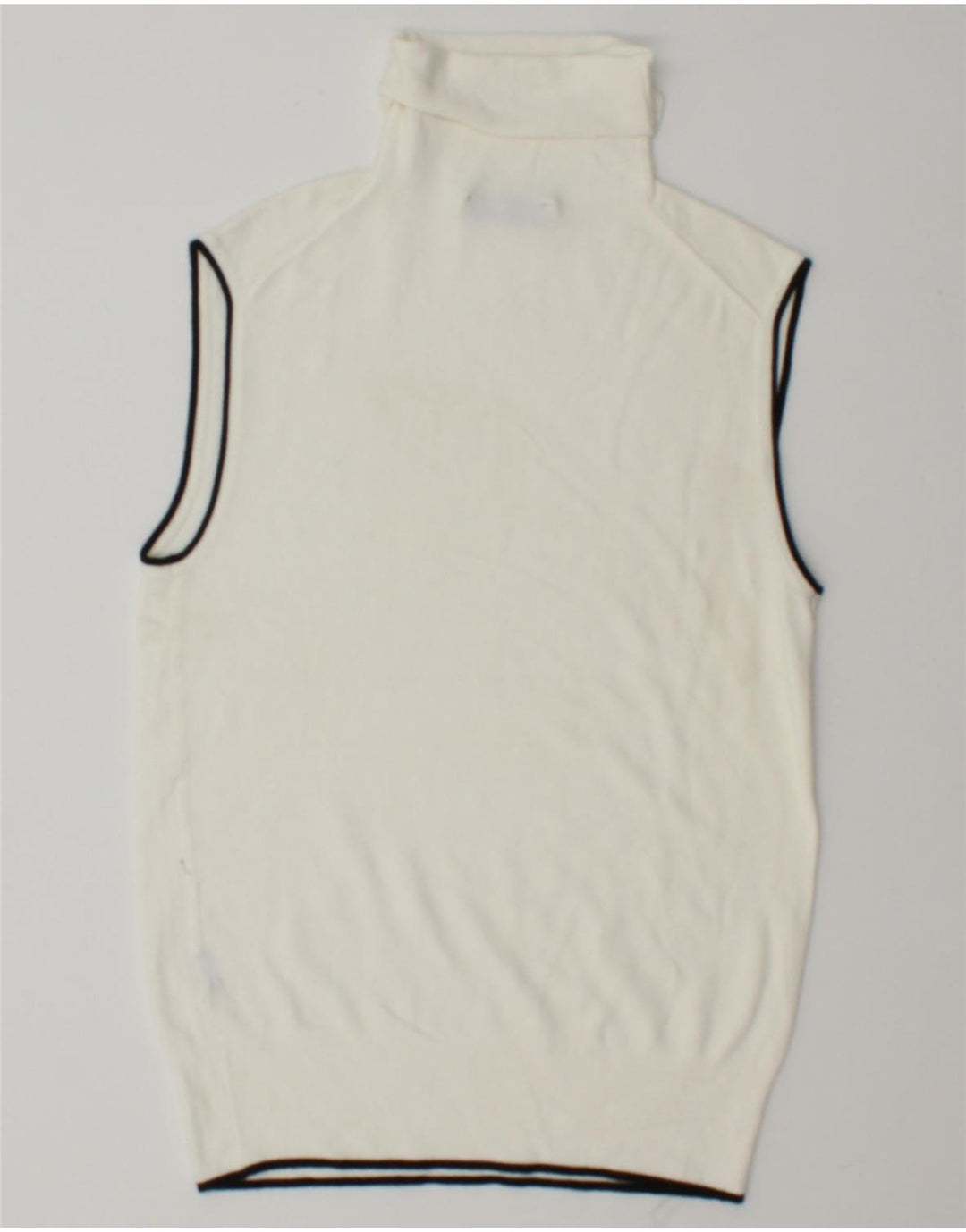 Zara Womens Vest Tank Top UK 12 Médio Branco