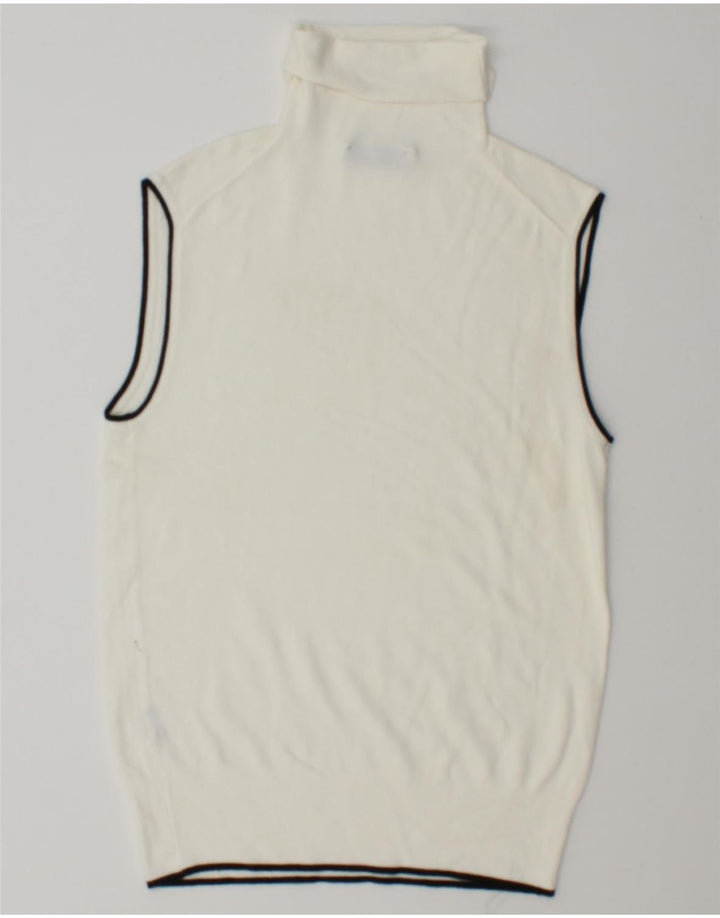 Zara Womens Vest Tank Top UK 12 Médio Branco