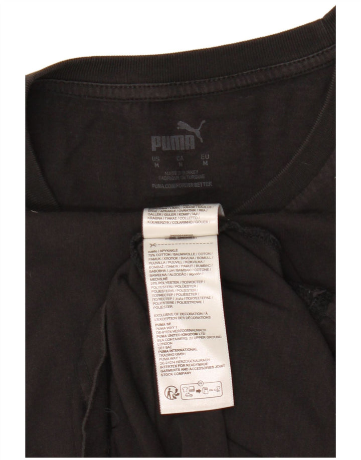 Camiseta masculina PUMA Top médio algodão preto