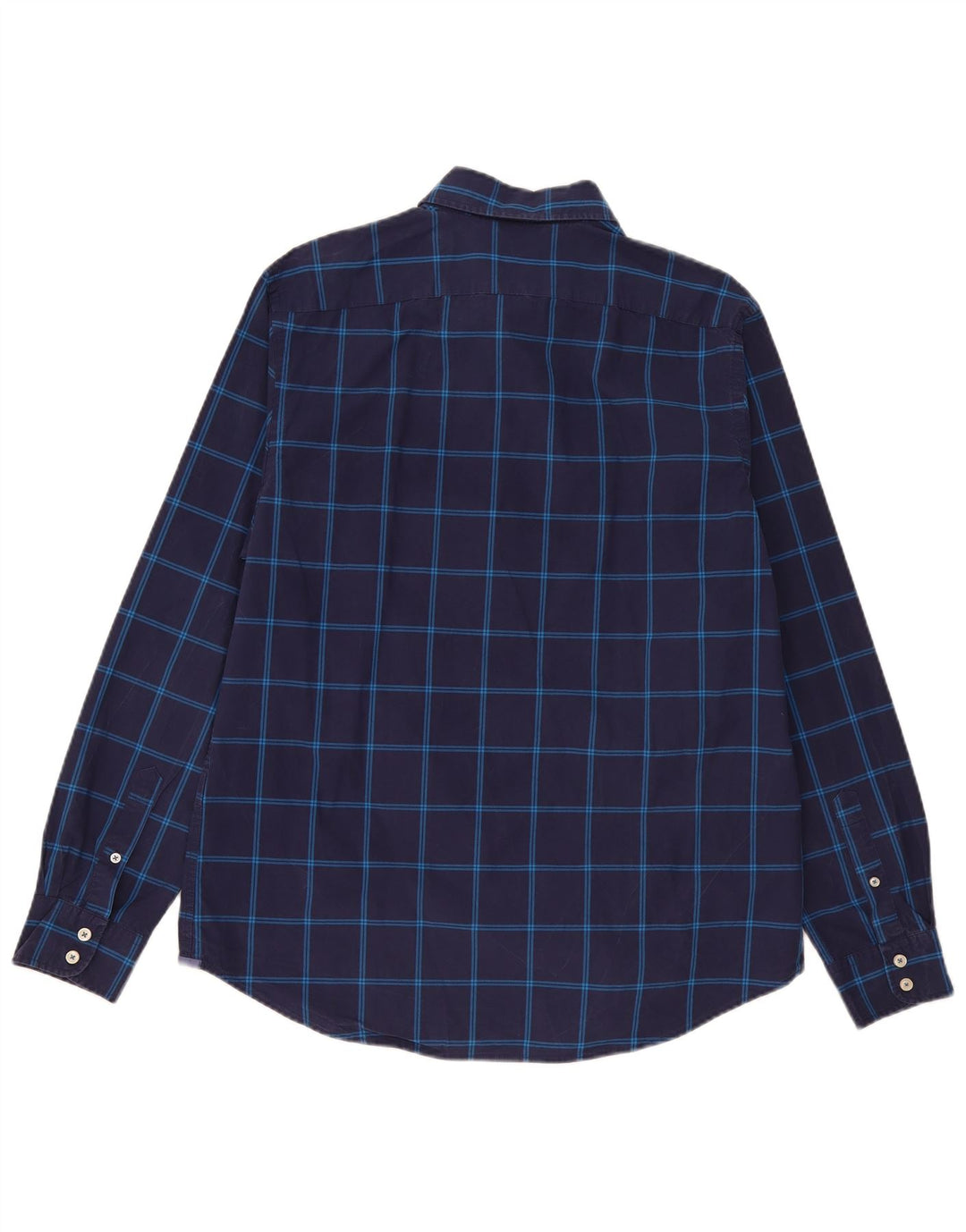 Camisa masculina Boden grande algodão xadrez azul marinho