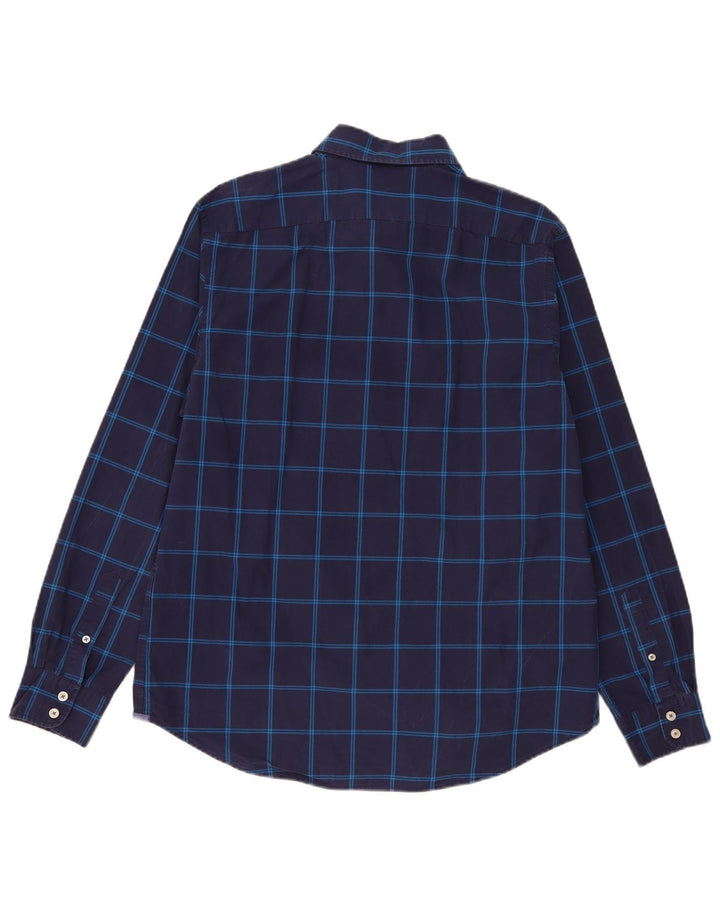 Camisa masculina Boden grande algodão xadrez azul marinho