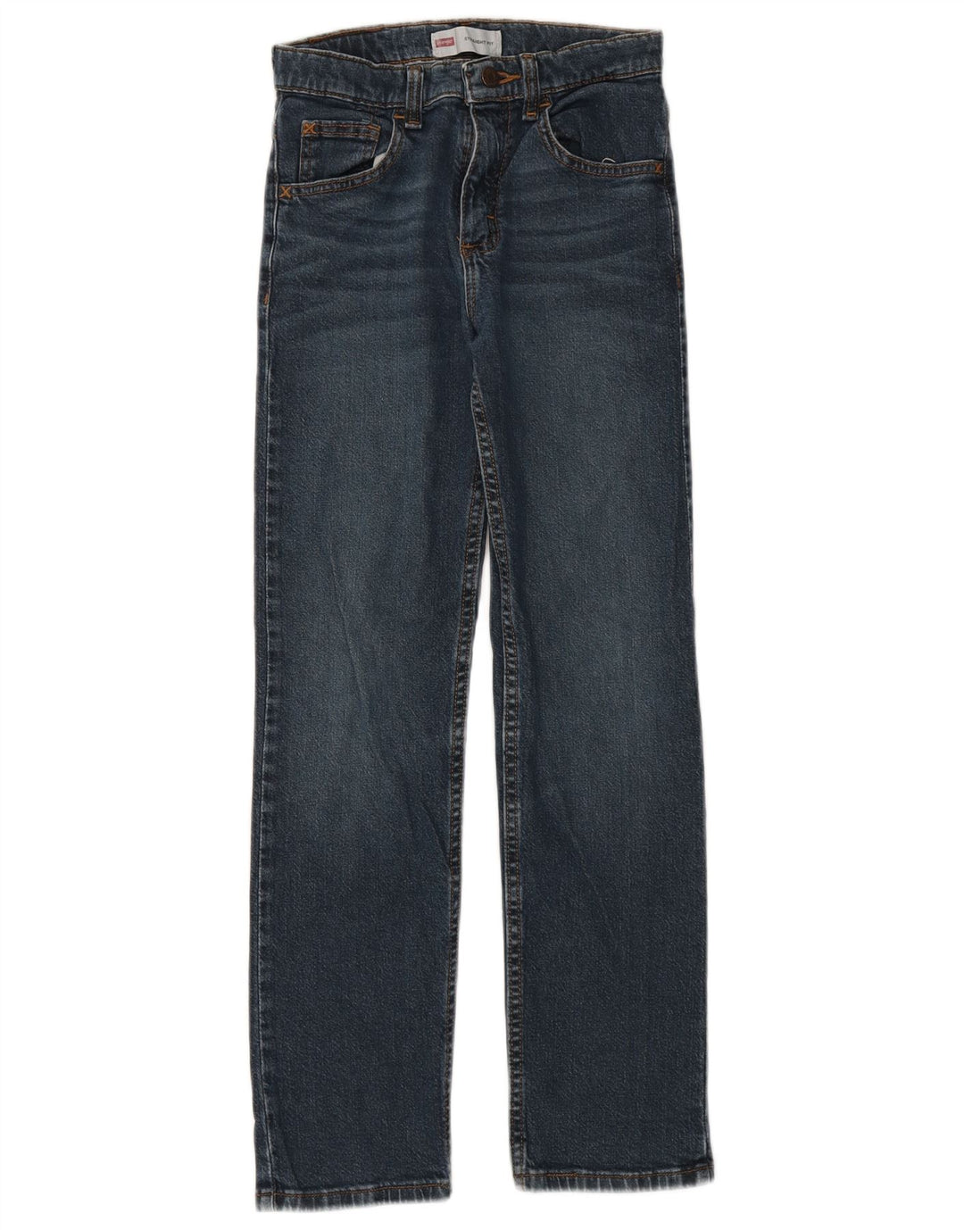 Wrangler Boys Straight Jeans 11-12 Anos W24 L28 Azul Algodão