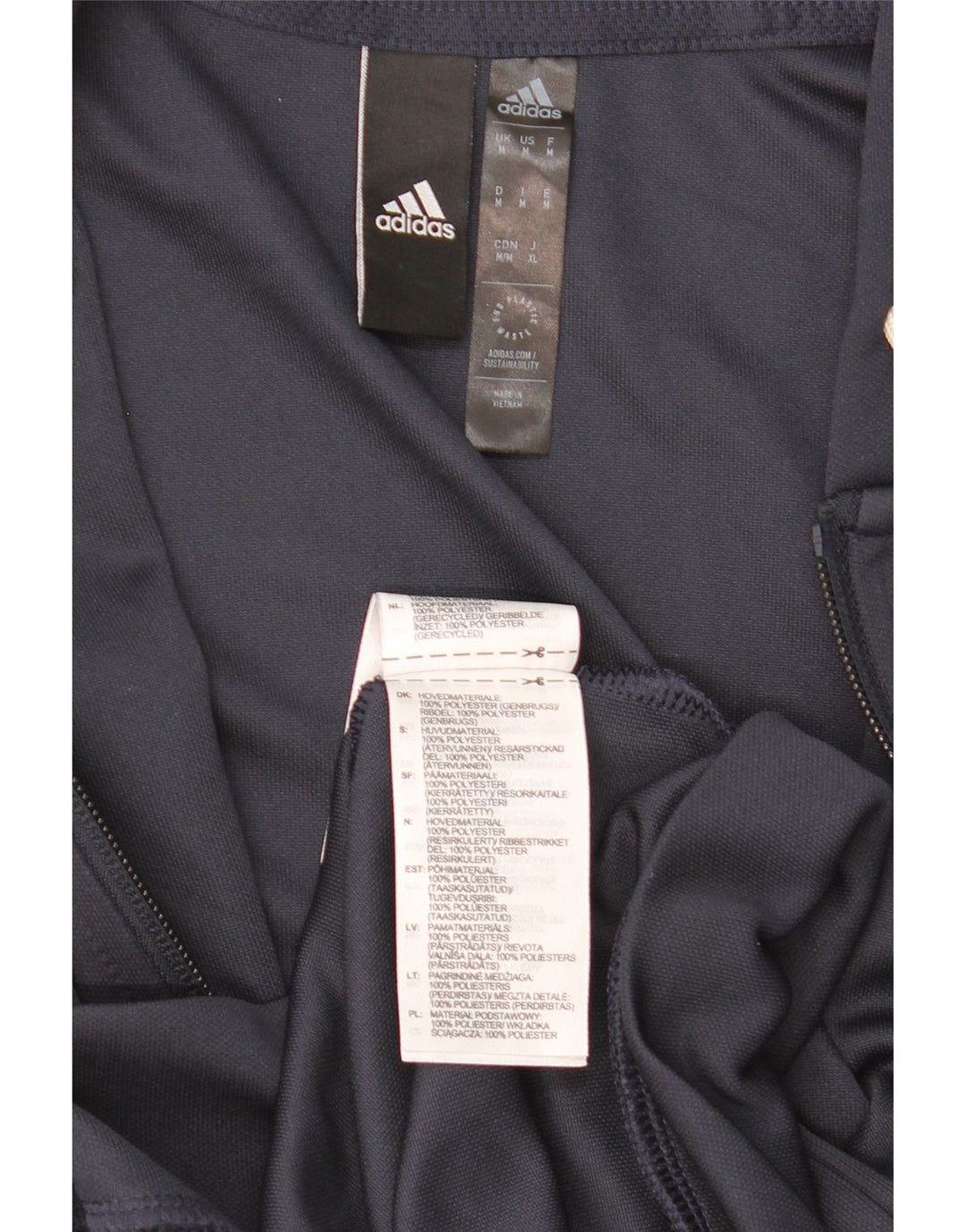 ADIDAS Masculino Aeroready Zip Hoodie Suéter Médio Azul Marinho Poliéster