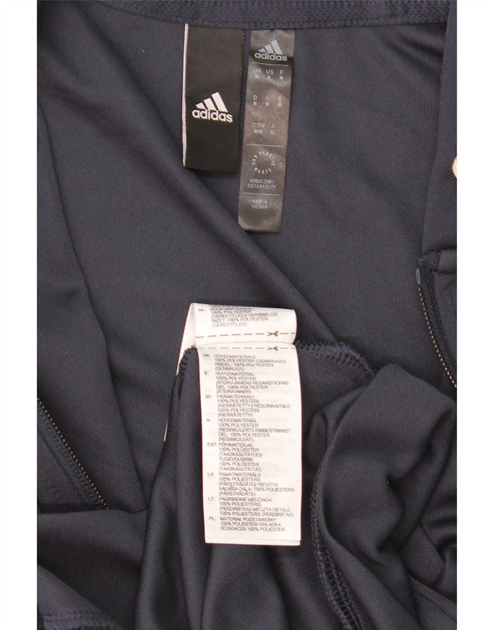 ADIDAS Masculino Aeroready Zip Hoodie Suéter Médio Azul Marinho Poliéster