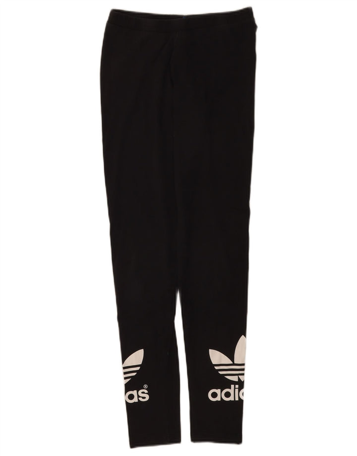 Leggings Adidas Femininas UK 8 Pequenas Pretas