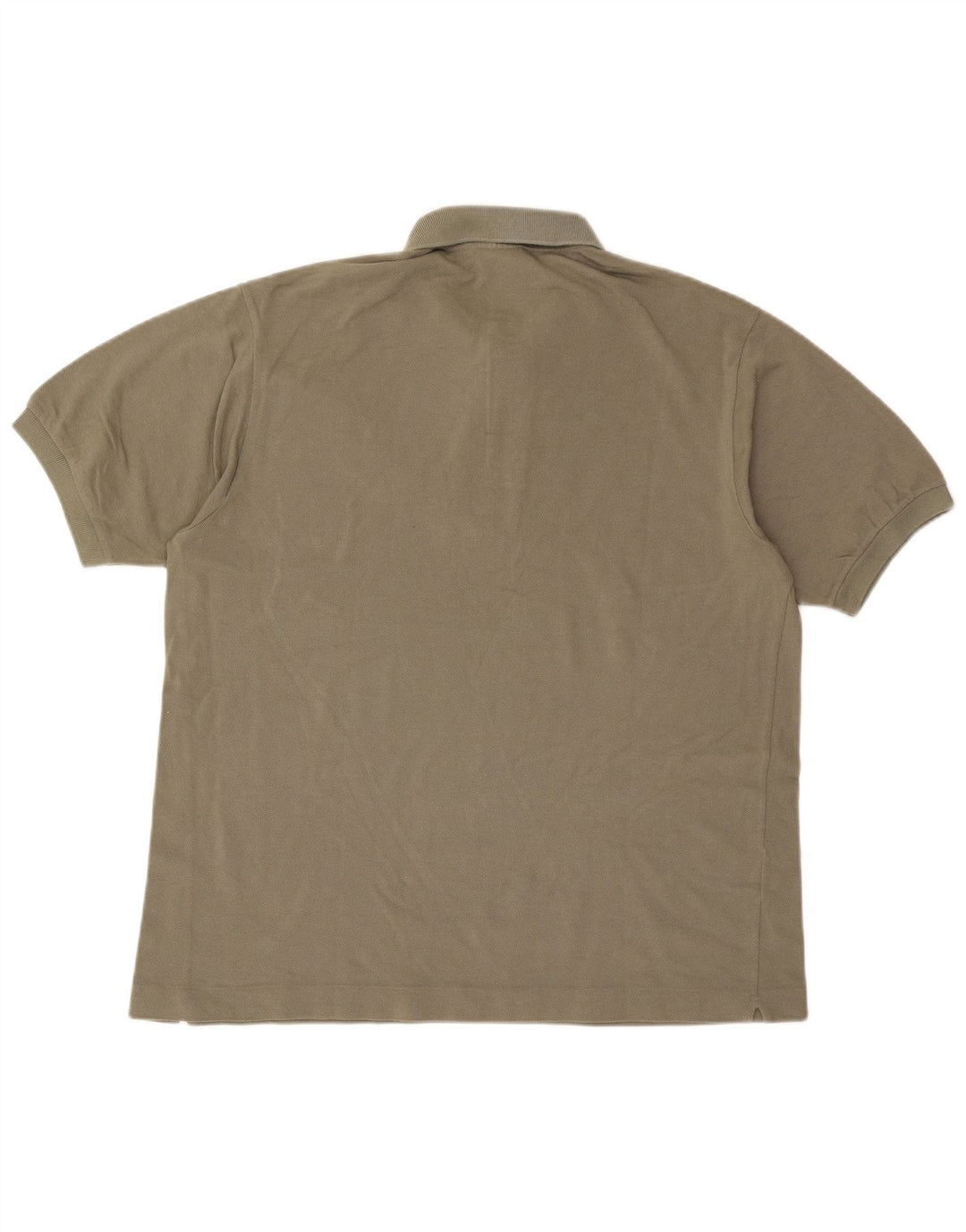Camisa polo masculina Lacoste tamanho 6 XL algodão cáqui