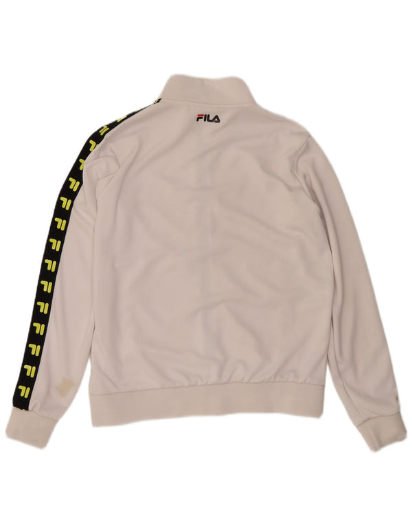 Fila Mens Graphic Tracksuit Top Jacket Médio Branco Colourblock Poliéster