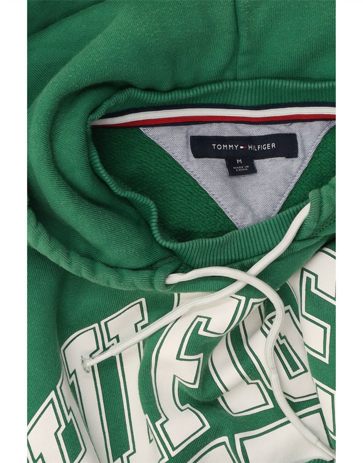 Suéter com capuz gráfico masculino Tommy Hilfiger verde médio