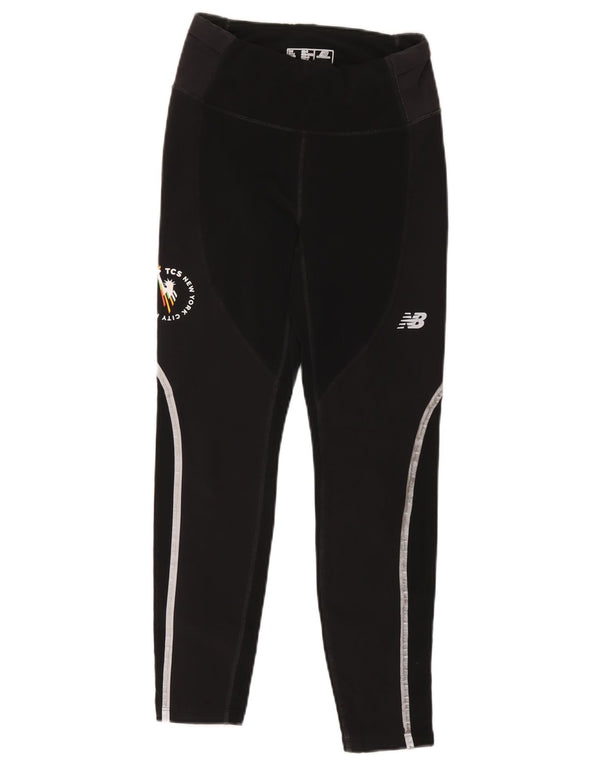 Leggings femininos New Balance UK 10 poliéster colorblock preto pequeno