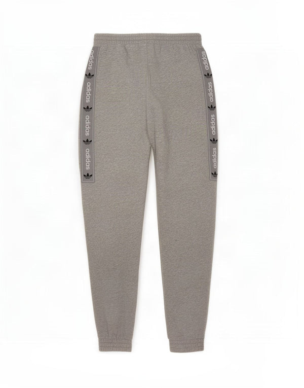 Adidas Mens Graphic Treino Calças Joggers Pequeno Cinza Flecked Algodão