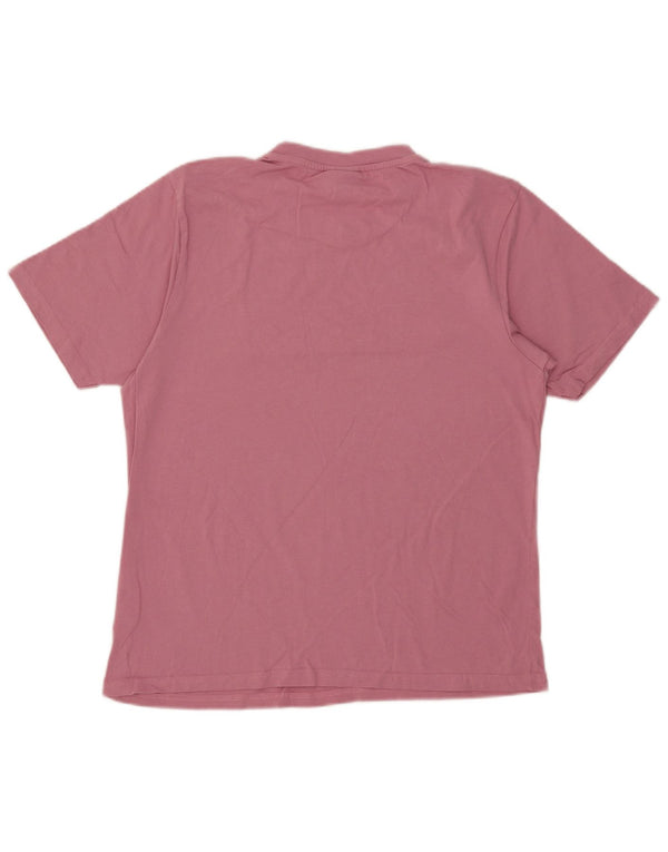 Camiseta feminina Ellesse com estampa gráfica UK 16 grande algodão rosa