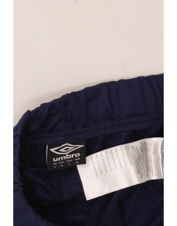 Calça de treino masculina gráfica UMBRO poliéster azul marinho médio
