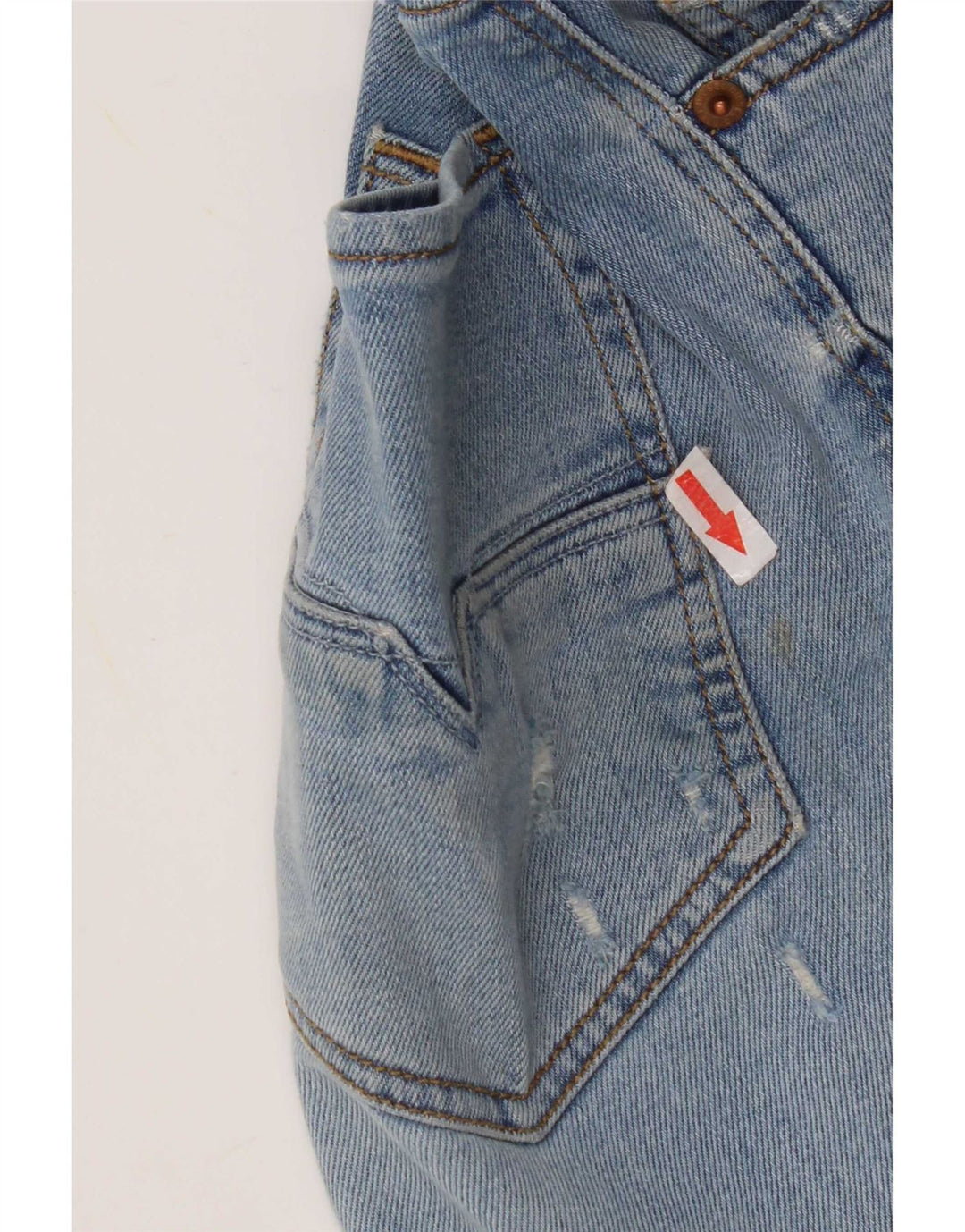 Diesel Mens Larkee-Beex Distressed Regular Tapered Jeans W34 L30 Azul