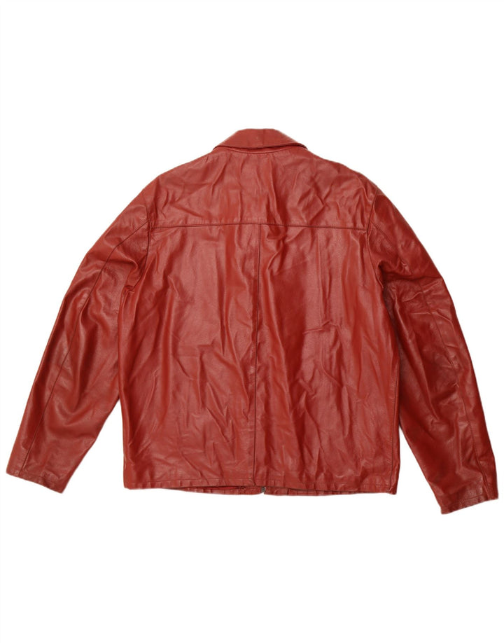 Jaqueta de couro feminina Bata IT 50 XL couro borgonha