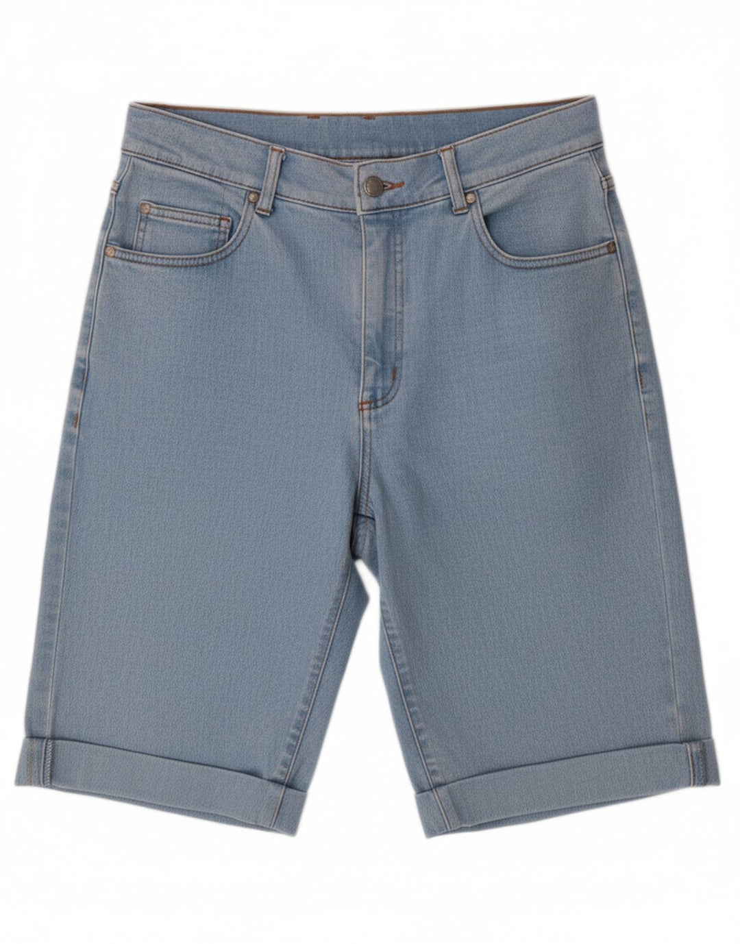 JOHN BANER Shorts jeans masculino W32 algodão azul médio