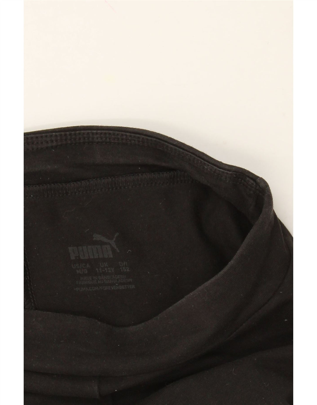 PUMA Girls Graphic Leggings 11-12 Years Black Cotton Vintage Puma and Second-Hand Puma from Messina Hembry 