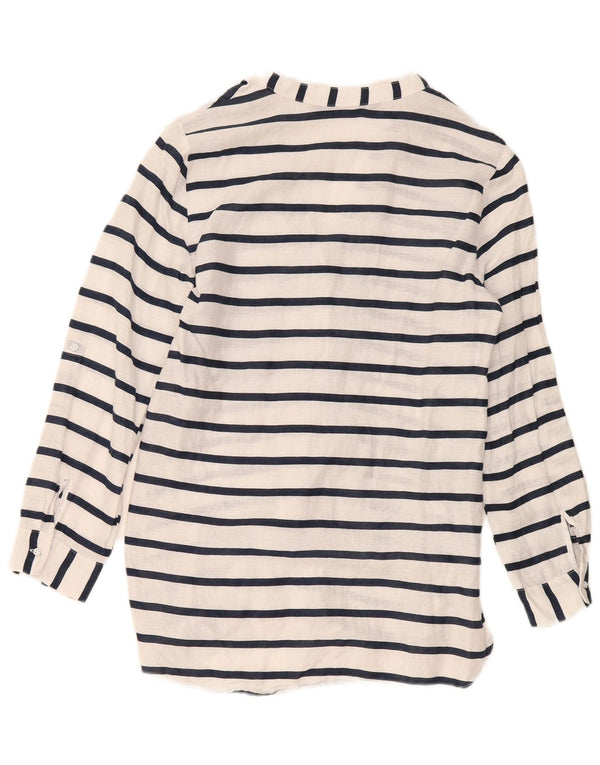 Vestido camisa feminino Zara UK 6 XS listrado branco