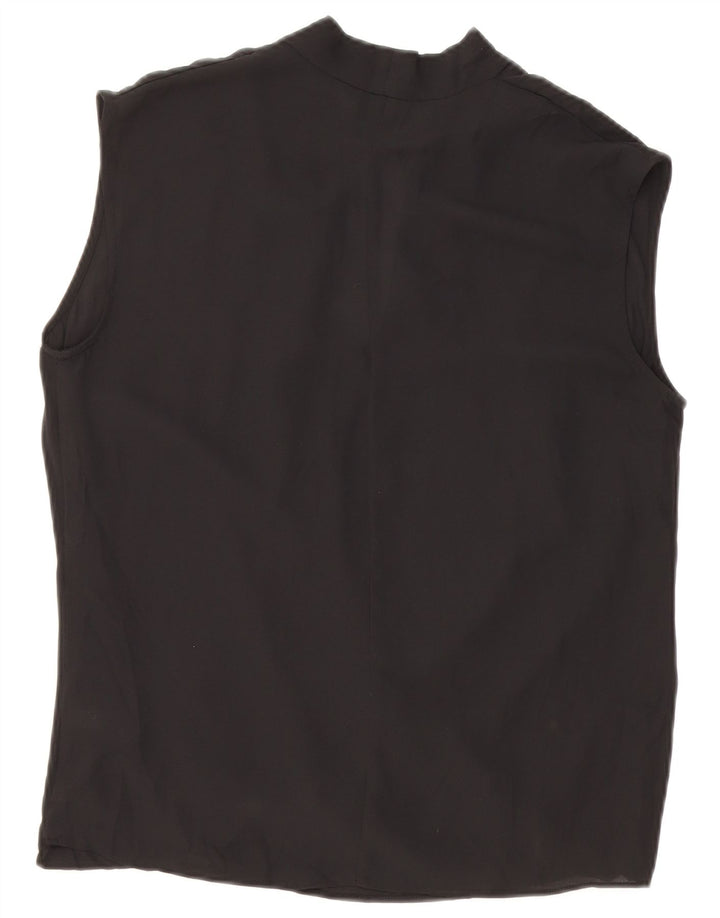 Blusa feminina sem mangas MOSSIMO UK 10 poliéster preto pequeno