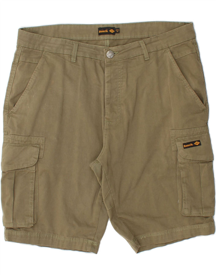 BENCH Mens Cargo Shorts XL W38  Khaki Cotton Vintage Bench and Second-Hand Bench from Messina Hembry 