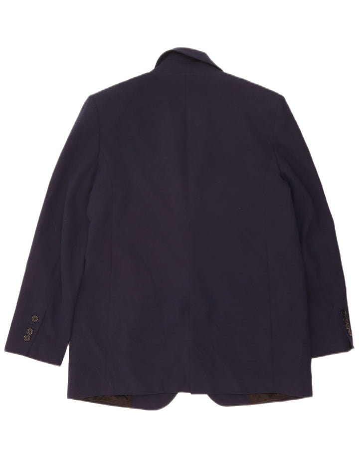 Jaqueta blazer feminina Zara com 1 botão grande Reino Unido 10 pequena azul marinho