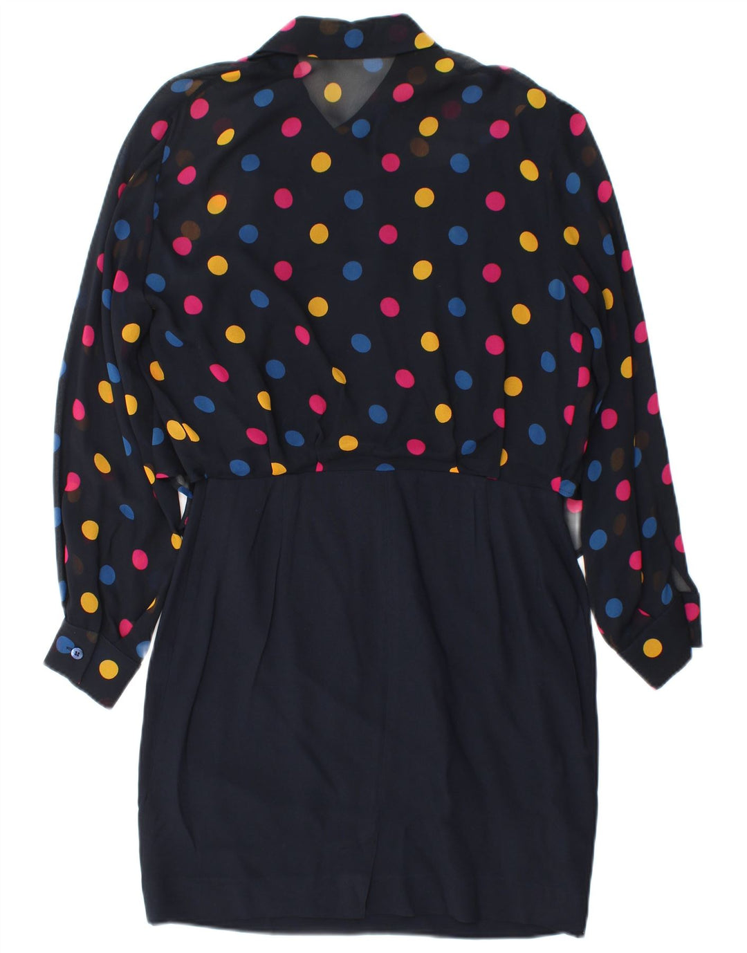 Vestido feminino Arezia bainha com amarração frontal Reino Unido 10 pequeno azul marinho manchado