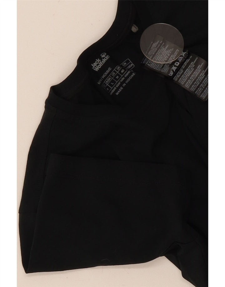 Camiseta masculina Jack Wolfskin Top UK 40 algodão preto médio