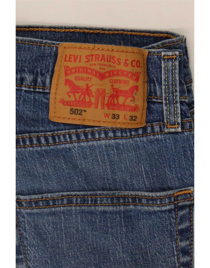 Levi's Masculino 502 Tapered Jeans W33 L32 Azul Algodão