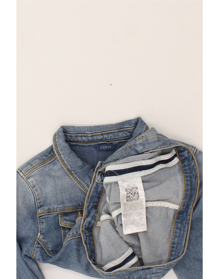 GUESS Girls Denim Jacket 5-6 Years Blue Cotton Vintage Guess and Second-Hand Guess from Messina Hembry 