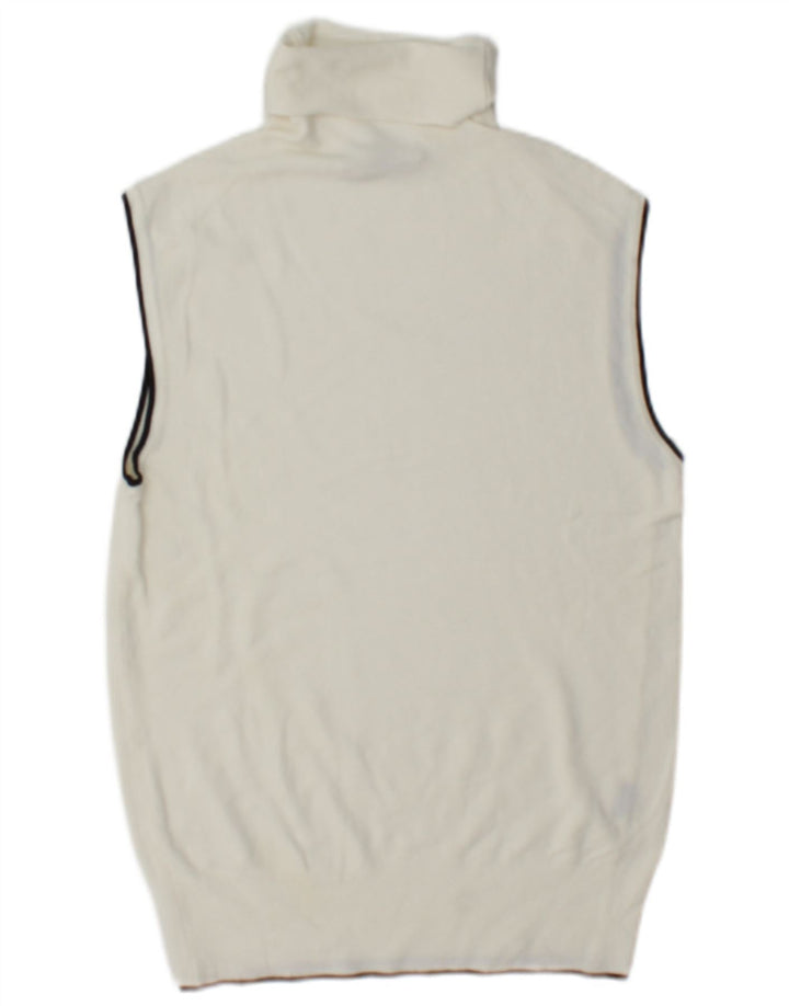 Zara Womens Vest Tank Top UK 12 Médio Branco