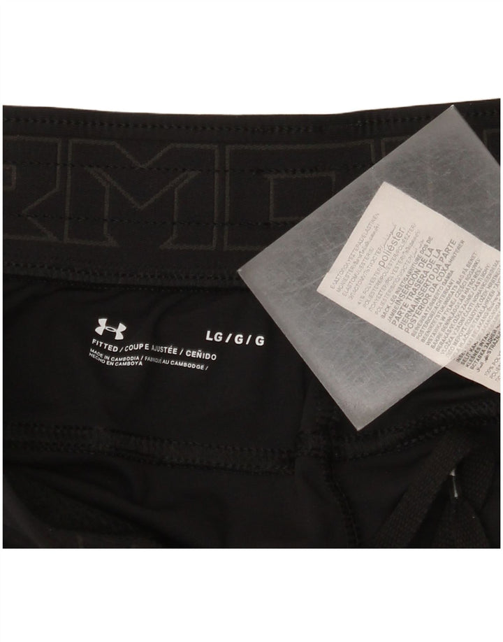 Calça de treino feminina Under Armour UK 14 grande poliéster preto