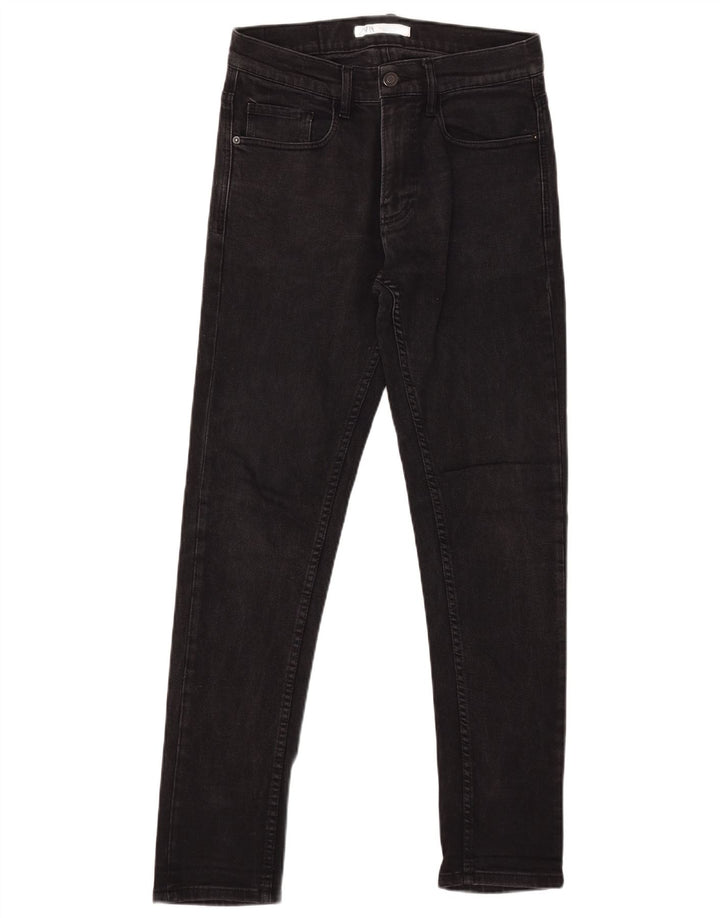 ZARA Mens Slim Jeans EU 38 Pequeno W30 L31 Preto