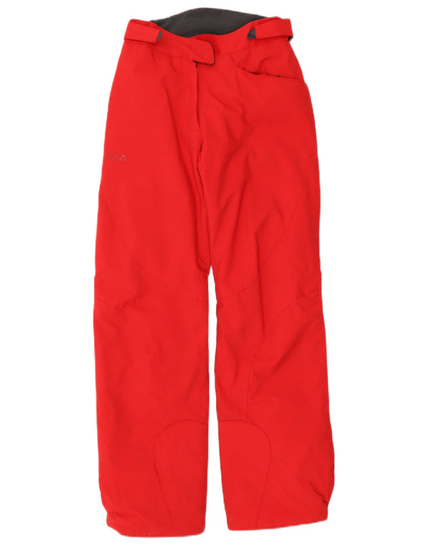 Calças de esqui femininas Fila UK 10 pequenas poliamida vermelha