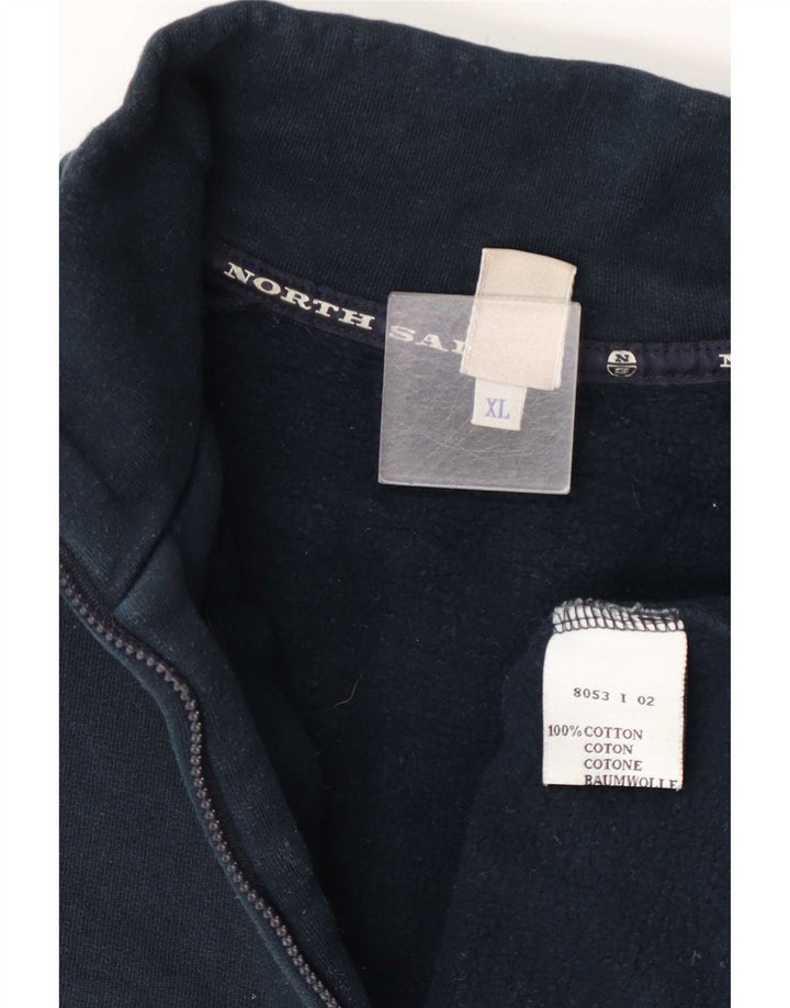 Moletom masculino North Sails com zíper e gola XL azul marinho algodão