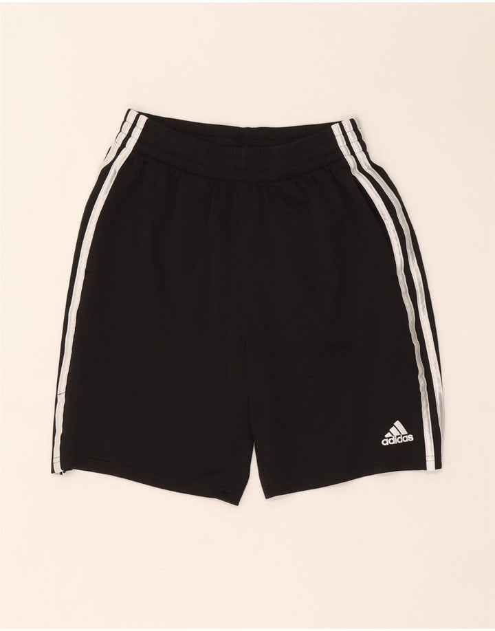 Shorts esportivos masculinos Adidas 12-13 anos grandes poliéster preto