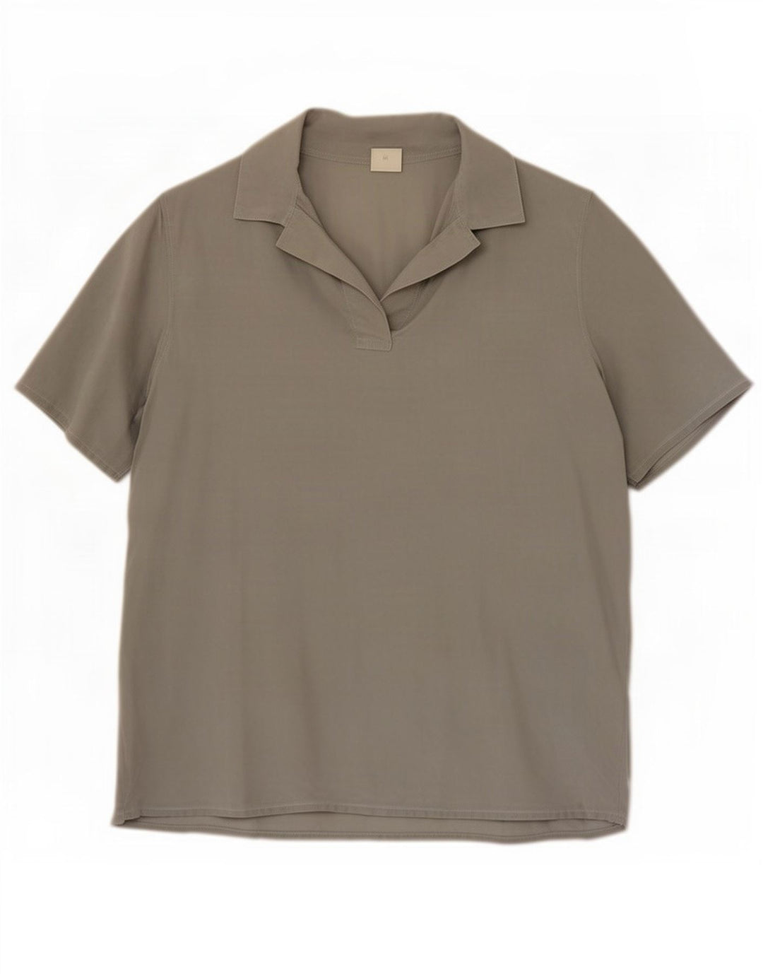 Camisa polo feminina Andrea Mare IT 48 XL cinza seda