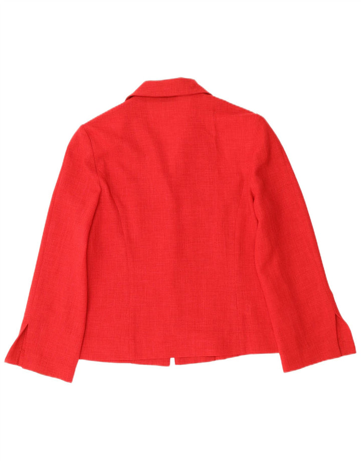 Jaqueta Blazer Feminina Sasha UE 42 Grande Poliéster Vermelho Clássico