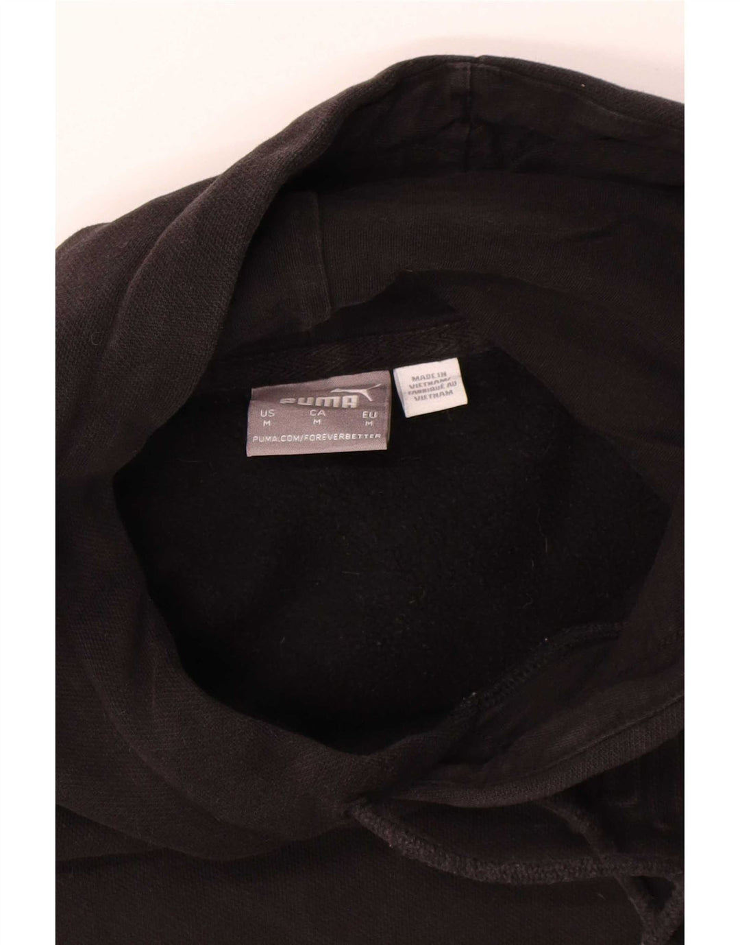 Puma Mens Hoodie Jumper Médio Algodão Preto