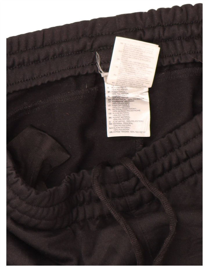 Calça de treino masculina Adidas médio preto colorblock poliéster