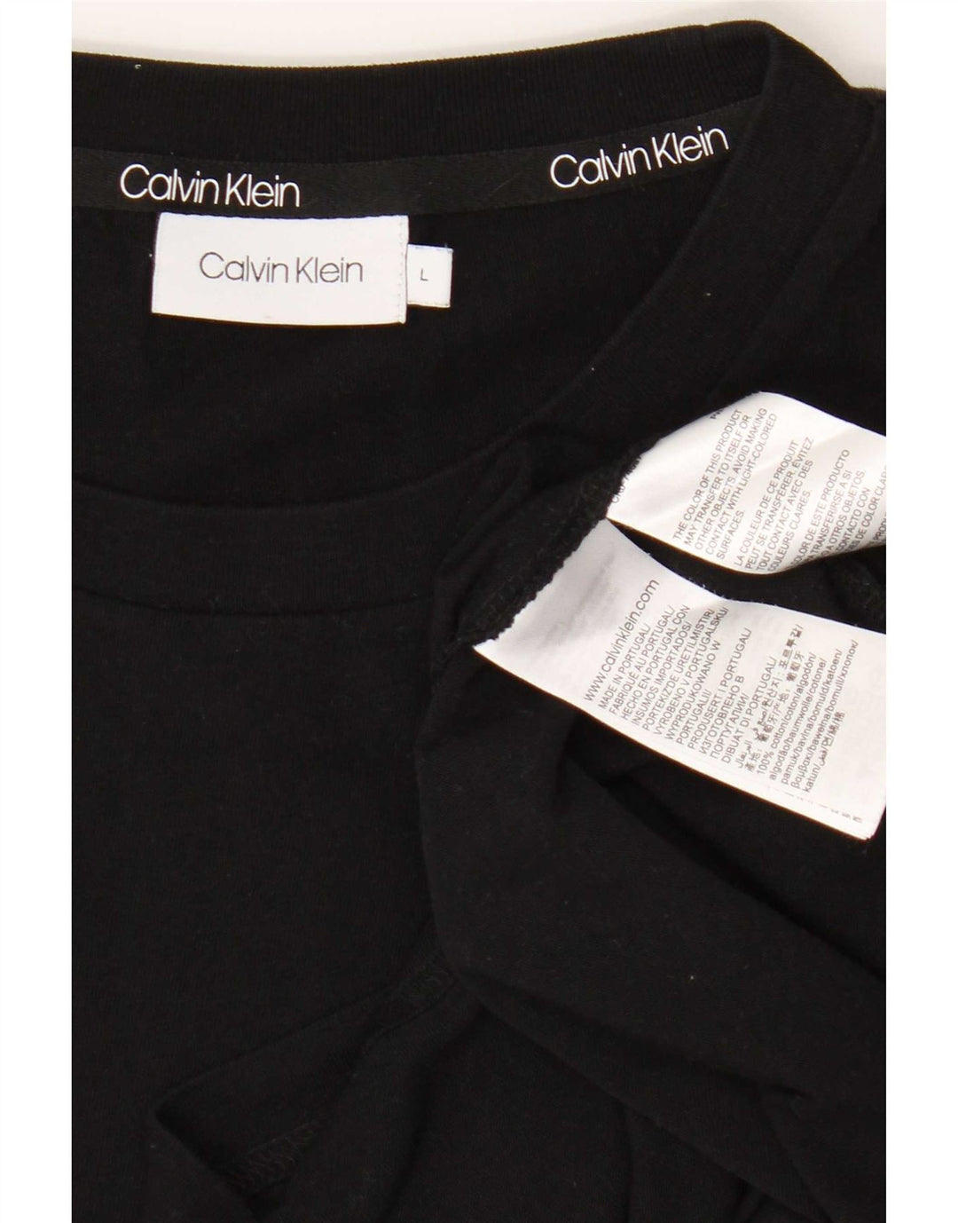 Camiseta masculina Calvin Klein grande algodão preto
