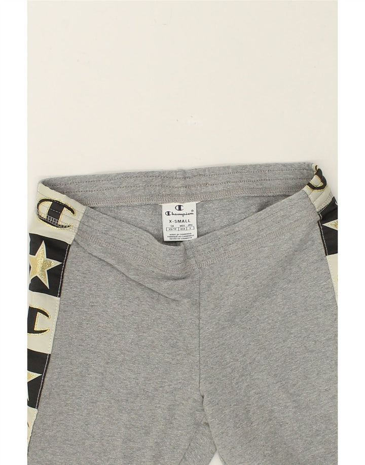CHAMPION Womens Graphic Leggings UK 6 XS Grey Vintage Champion and Second-Hand Champion from Messina Hembry 