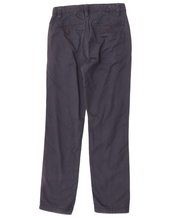 Calça chino reta masculina Fat Face W28 L30 algodão azul marinho