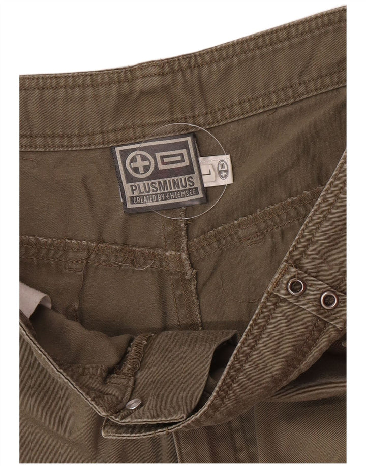 Shorts Cargo Masculino Vintage Grande W34 Algodão Cáqui