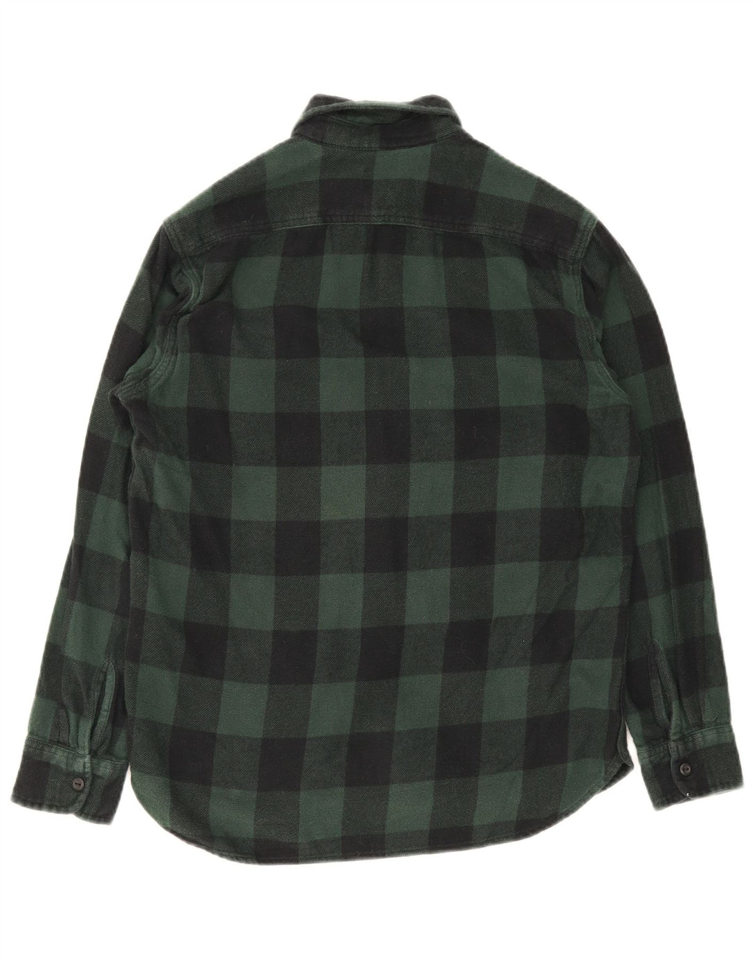 Camisa masculina de flanela Levi's pequena verde algodão guingão