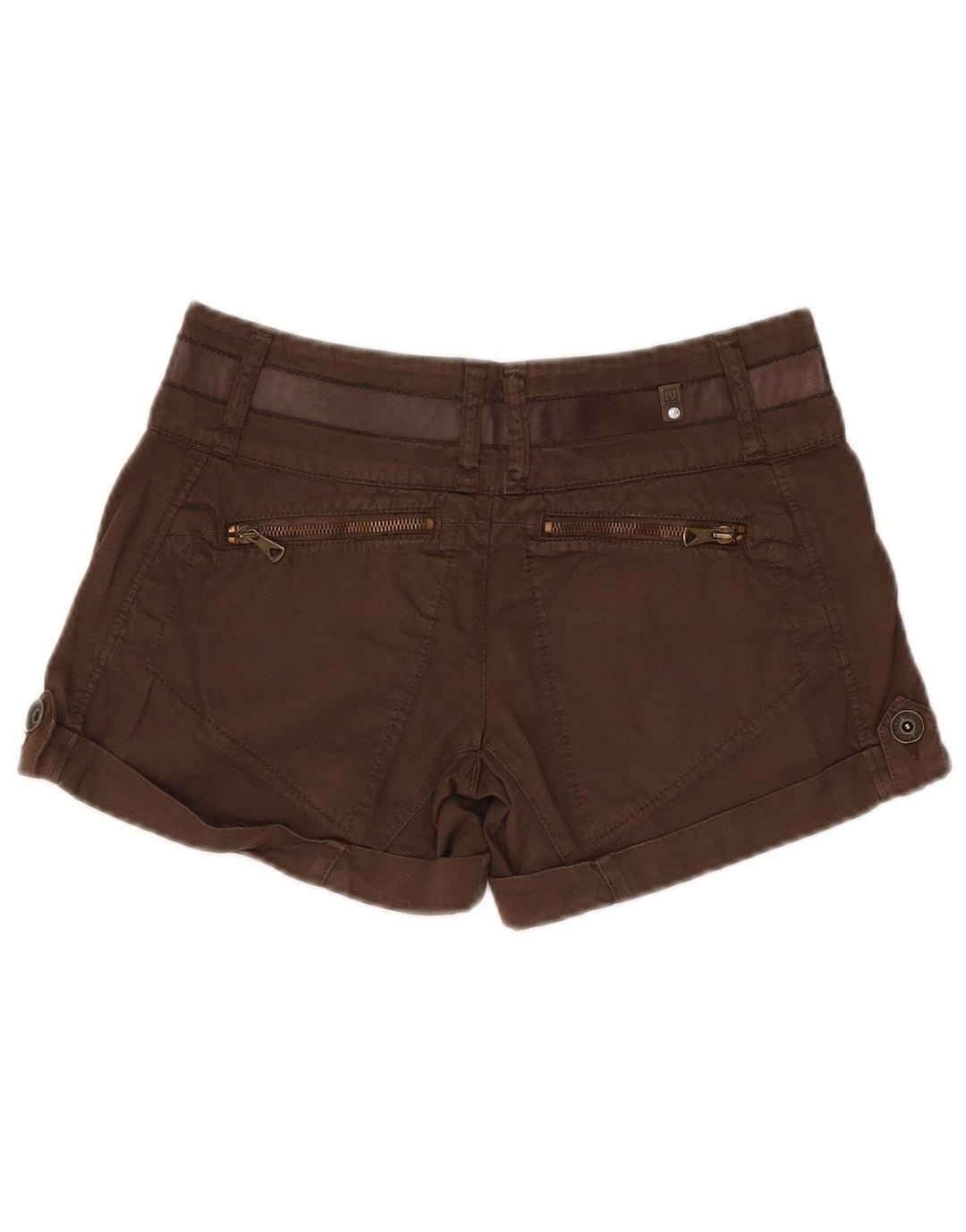 Liu Jo Shorts feminino casual W28 algodão marrom médio