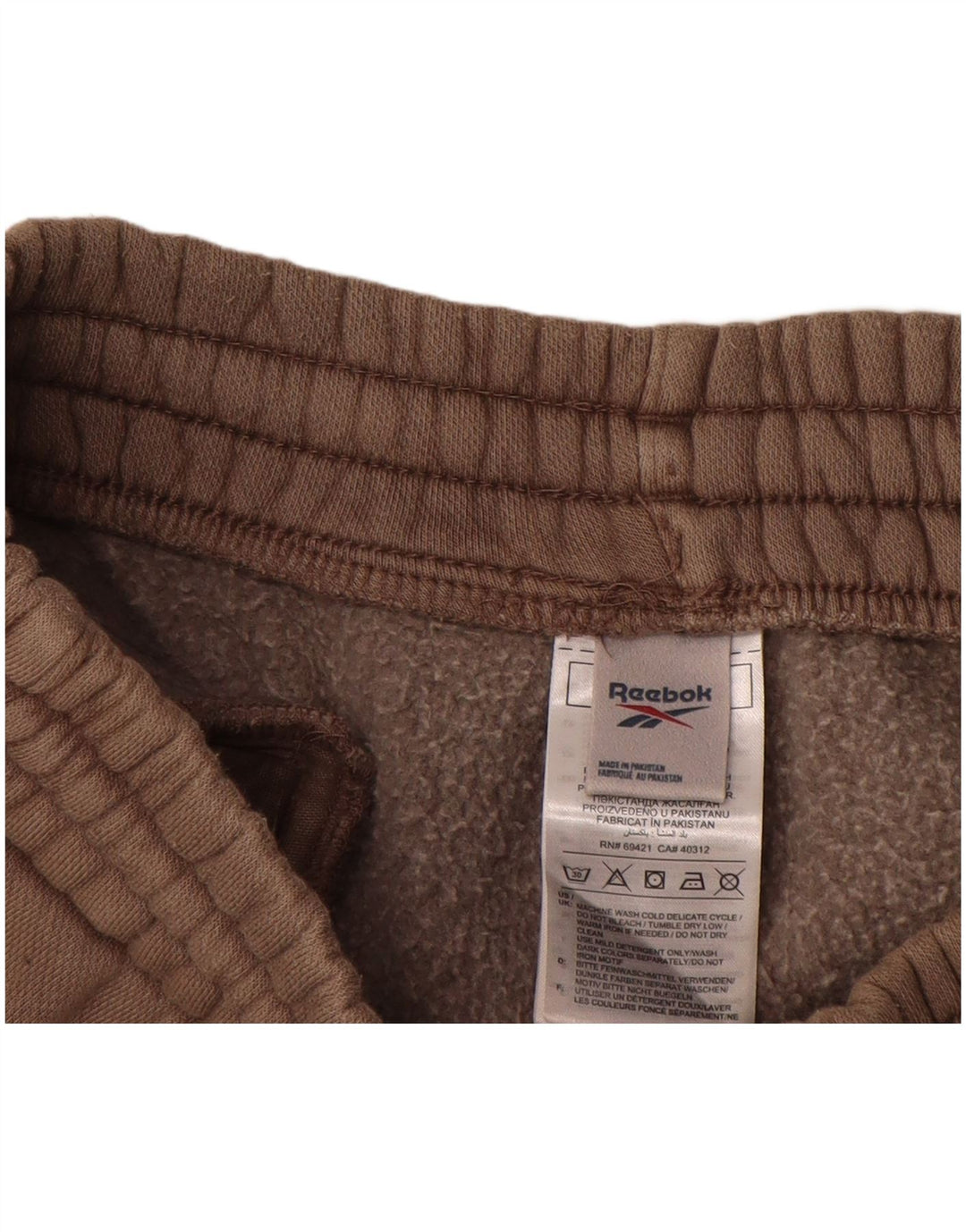 Shorts esportivos masculinos Reebok médio bege algodão