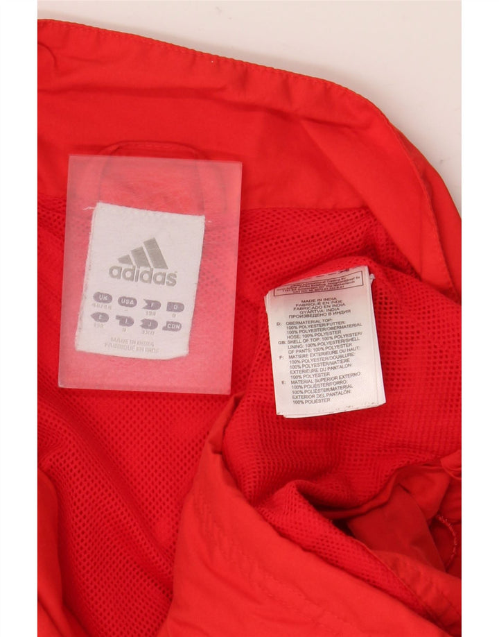 Jaqueta de chuva masculina ADIDAS UK 46/48 XL vermelho colorblock poliéster