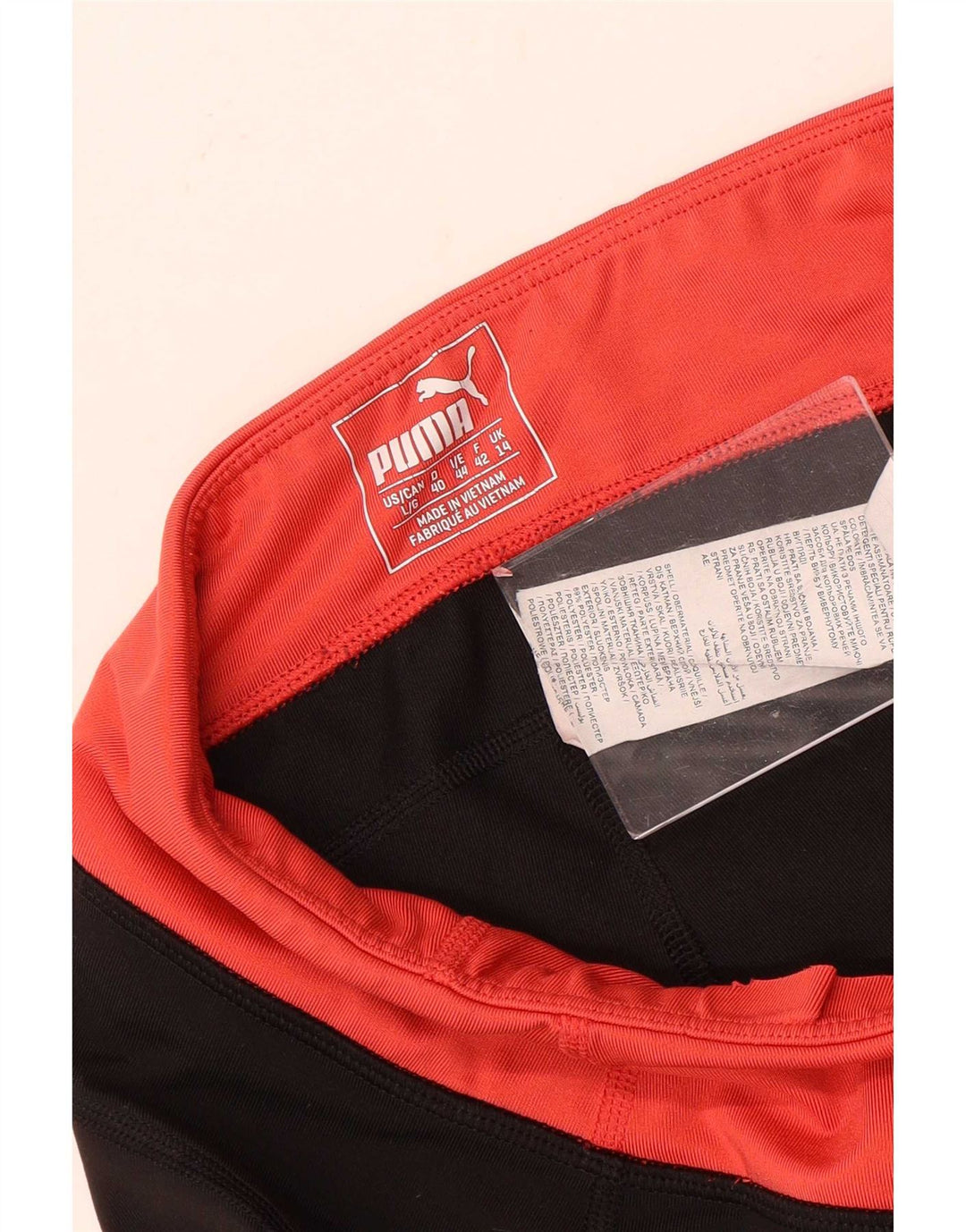 Puma Womens Capri Leggings UK 14 Médio Preto Colorblock Poliéster